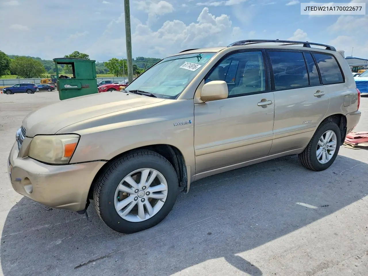 2007 Toyota Highlander Hybrid VIN: JTEDW21A170022677 Lot: 61714916