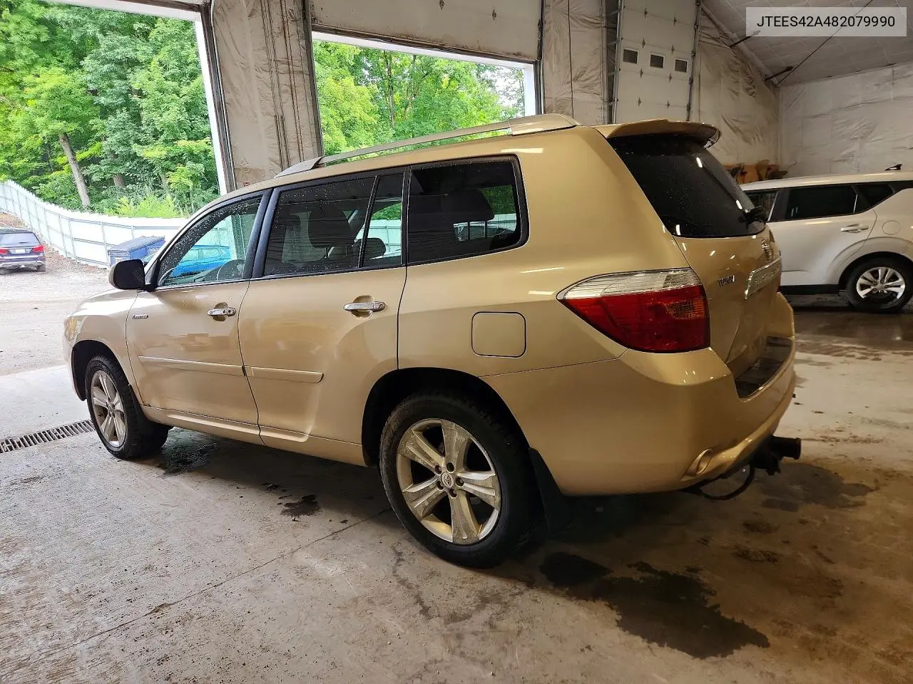 2008 Toyota Highlander Limited VIN: JTEES42A482079990 Lot: 53609596