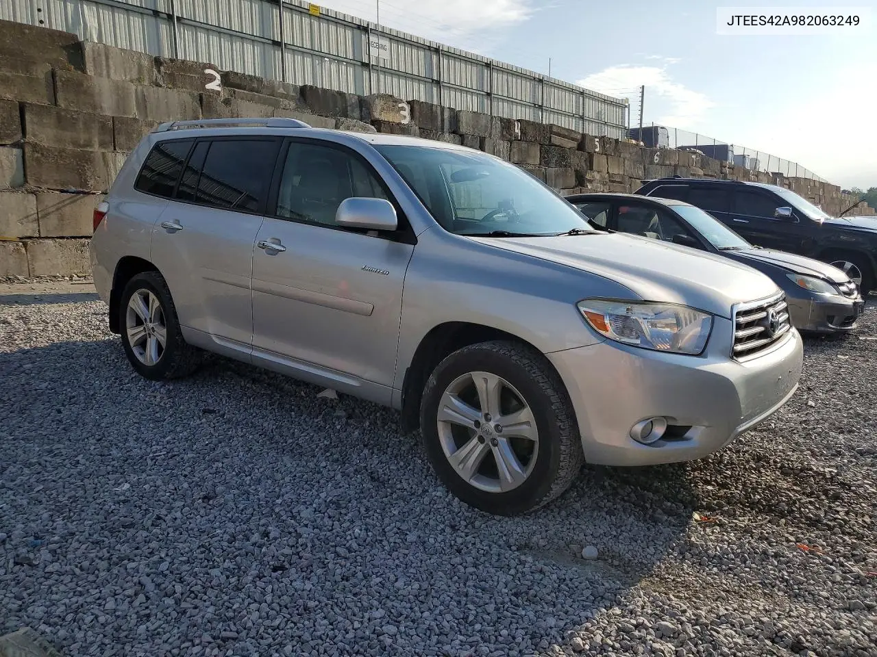 2008 Toyota Highlander Limited VIN: JTEES42A982063249 Lot: 57057586