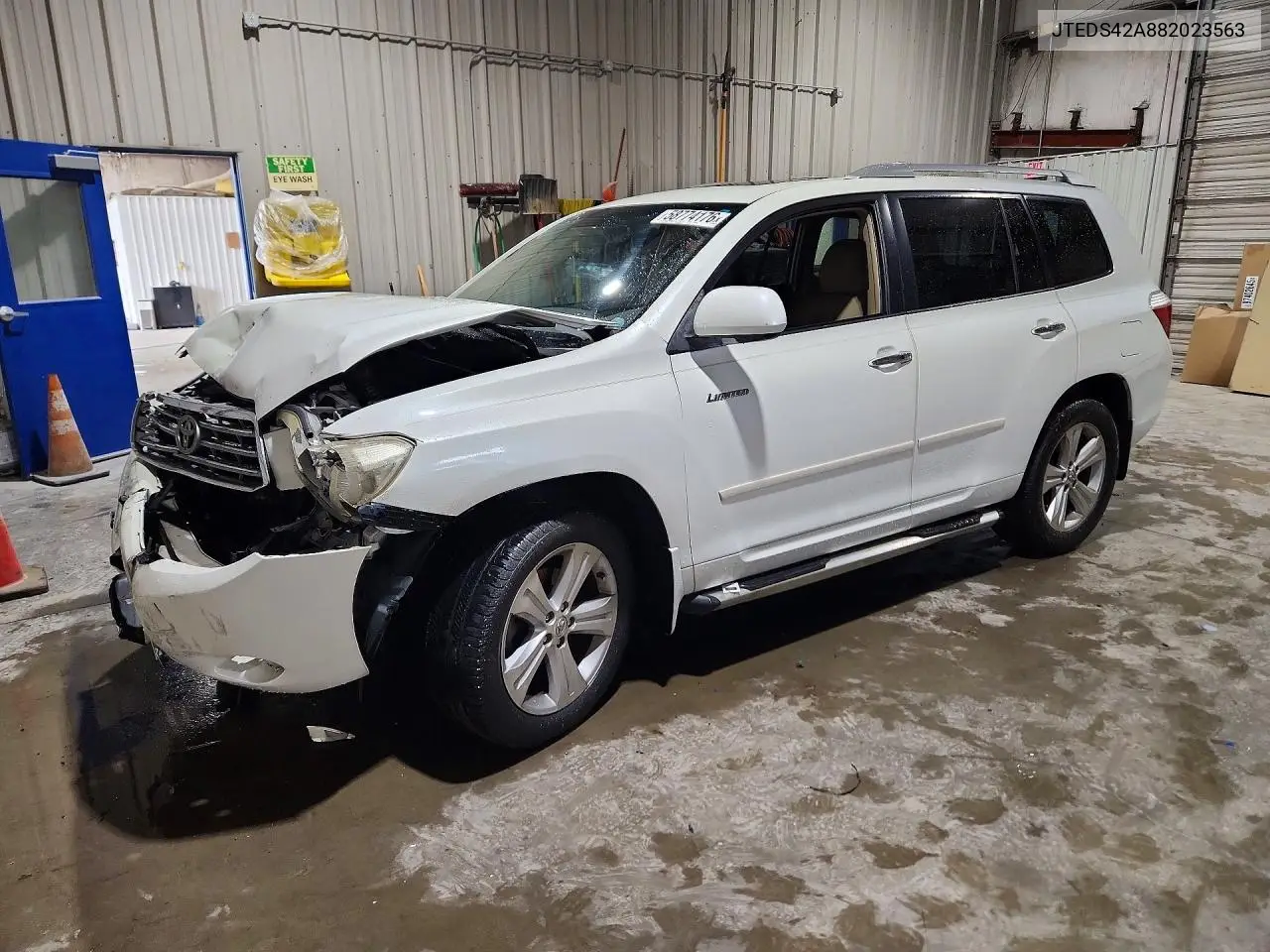 2008 Toyota Highlander Limited VIN: JTEDS42A882023563 Lot: 58774176