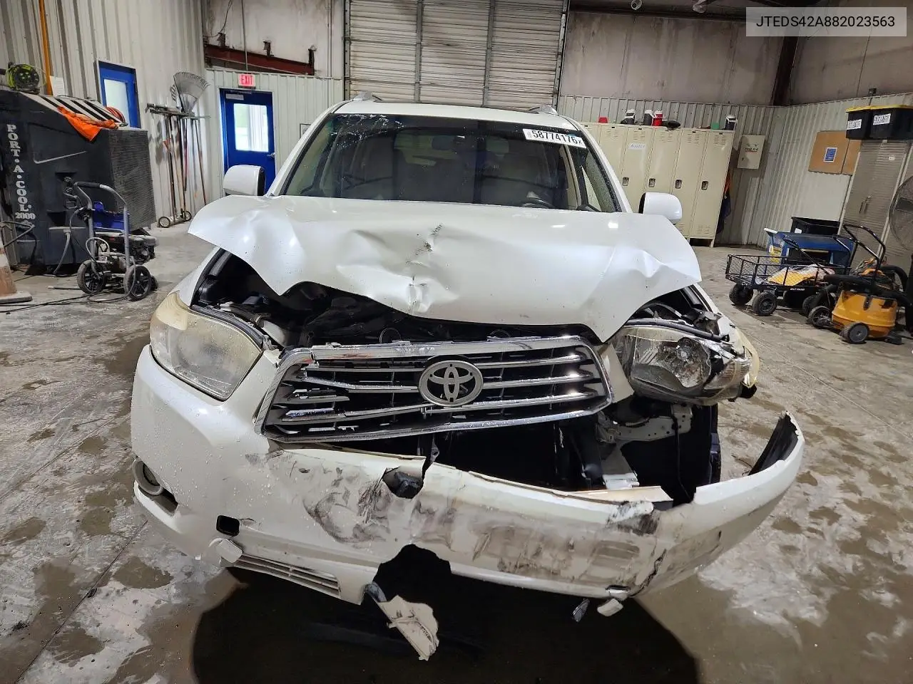 2008 Toyota Highlander Limited VIN: JTEDS42A882023563 Lot: 58774176