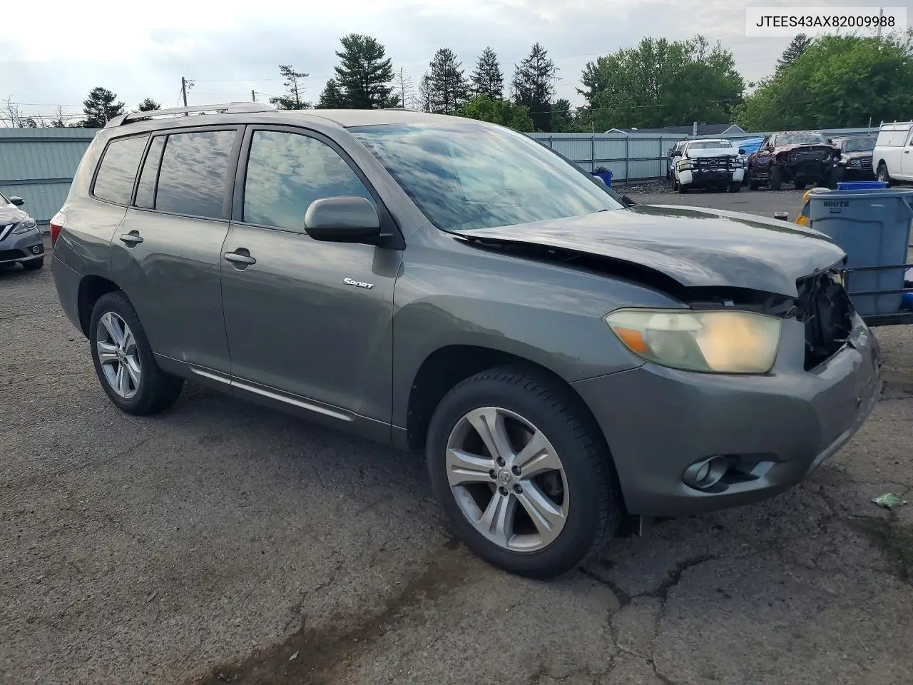 2008 Toyota Highlander Sport VIN: JTEES43AX82009988 Lot: 60405696