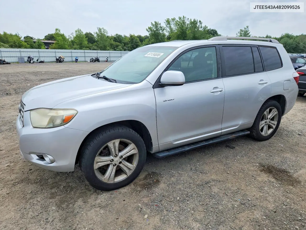 2008 Toyota Highlander Sport VIN: JTEES43A482099526 Lot: 61134656