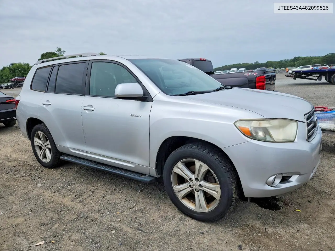2008 Toyota Highlander Sport VIN: JTEES43A482099526 Lot: 61134656