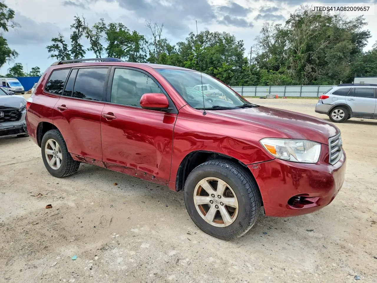 2008 Toyota Highlander Base VIN: JTEDS41A082009657 Lot: 61601376