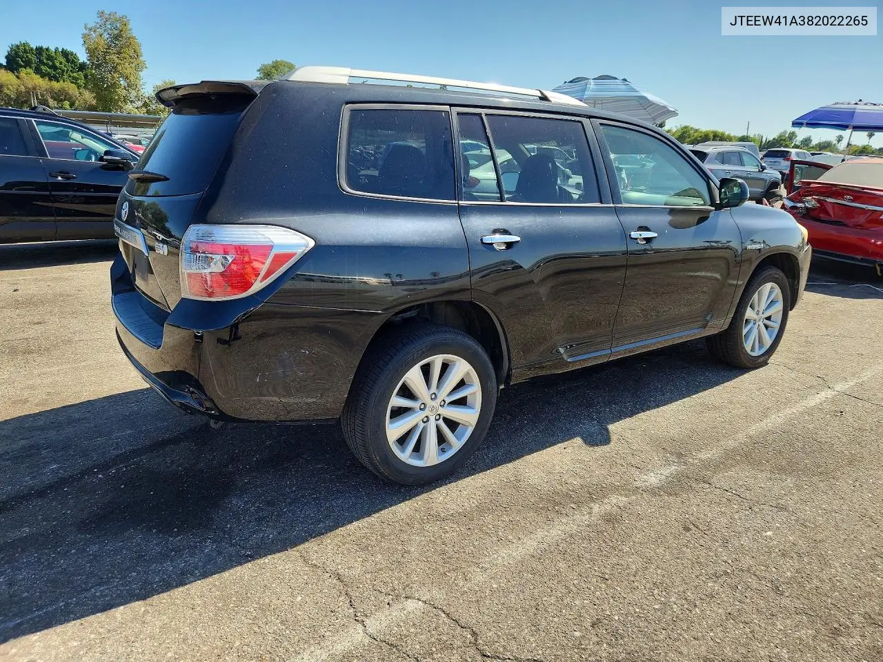 2008 Toyota Highlander Hybrid VIN: JTEEW41A382022265 Lot: 61617286