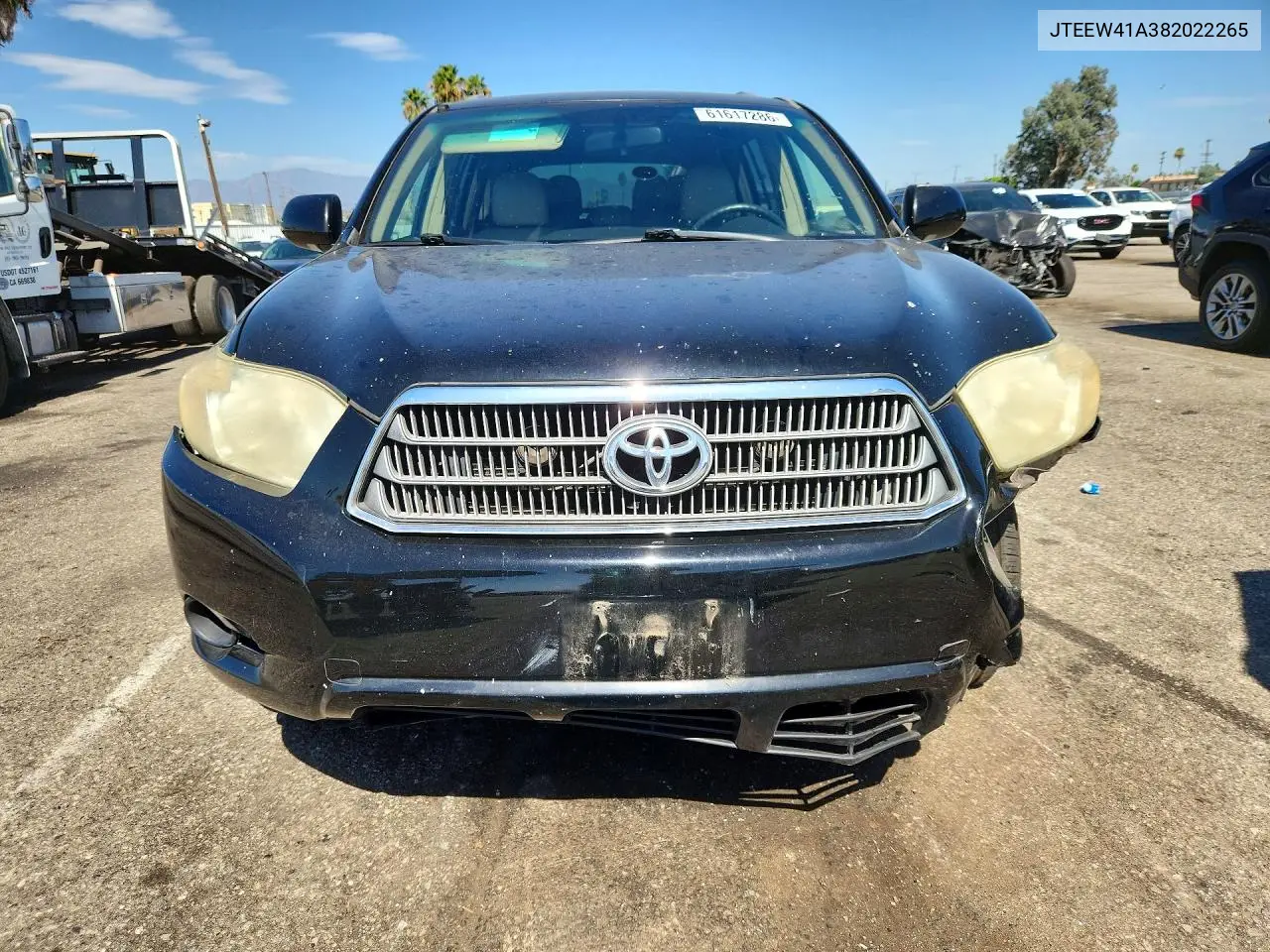 2008 Toyota Highlander Hybrid VIN: JTEEW41A382022265 Lot: 61617286