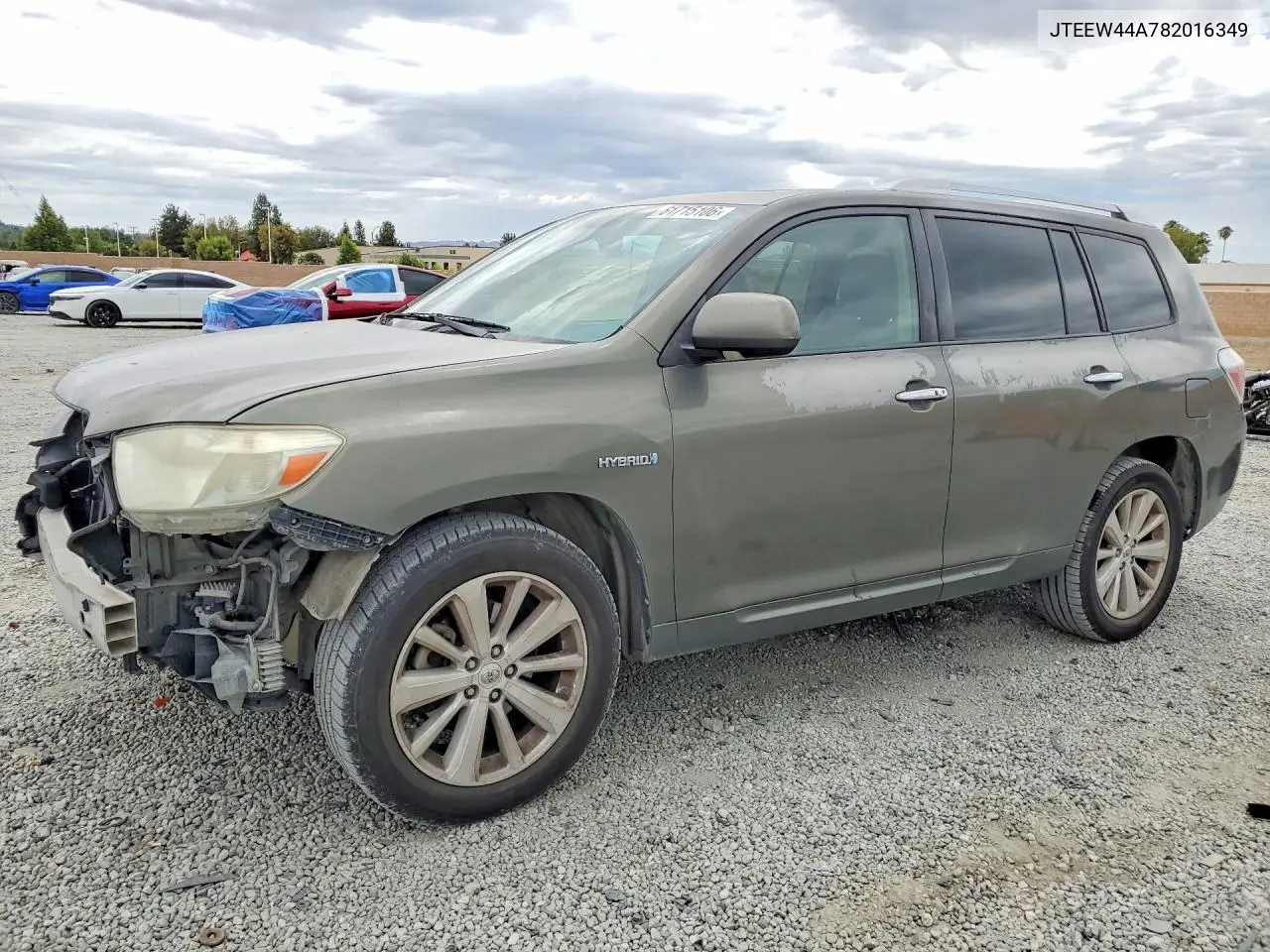 2008 Toyota Highlander Hybrid Limited VIN: JTEEW44A782016349 Lot: 61715106