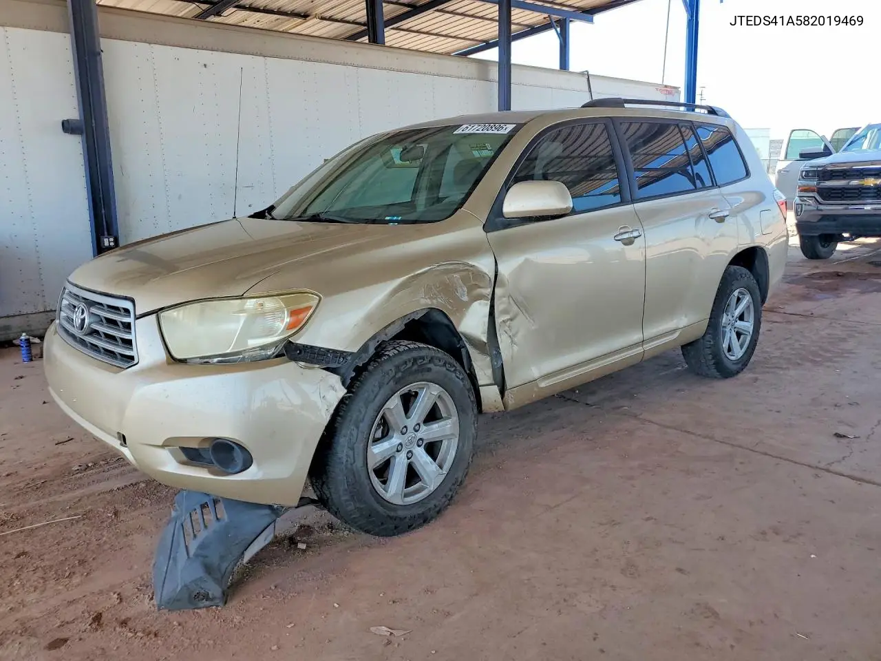 2008 Toyota Highlander Base VIN: JTEDS41A582019469 Lot: 61720896