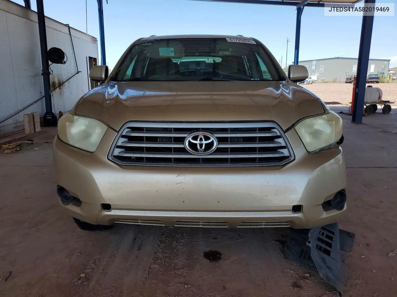 2008 Toyota Highlander Base VIN: JTEDS41A582019469 Lot: 61720896