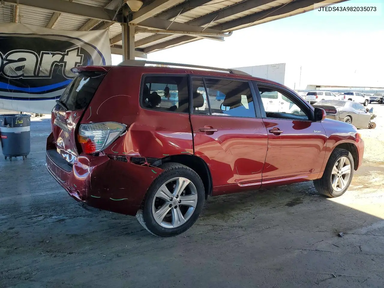 2008 Toyota Highlander Sport VIN: JTEDS43A982035073 Lot: 61781916