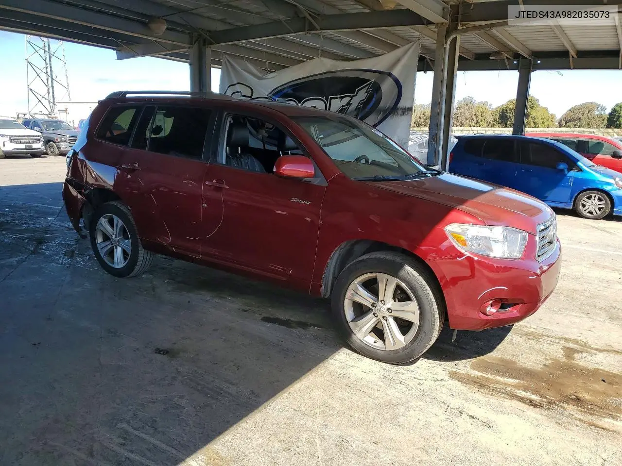 2008 Toyota Highlander Sport VIN: JTEDS43A982035073 Lot: 61781916