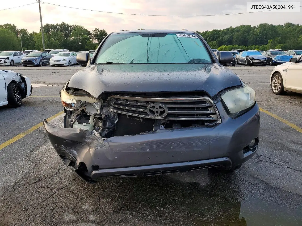2008 Toyota Highlander Limited VIN: JTEES43A582041991 Lot: 61879246