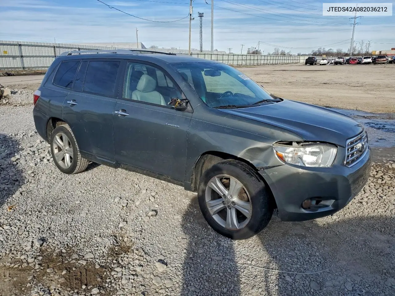 JTEDS42A082036212 2008 Toyota Highlander Limited