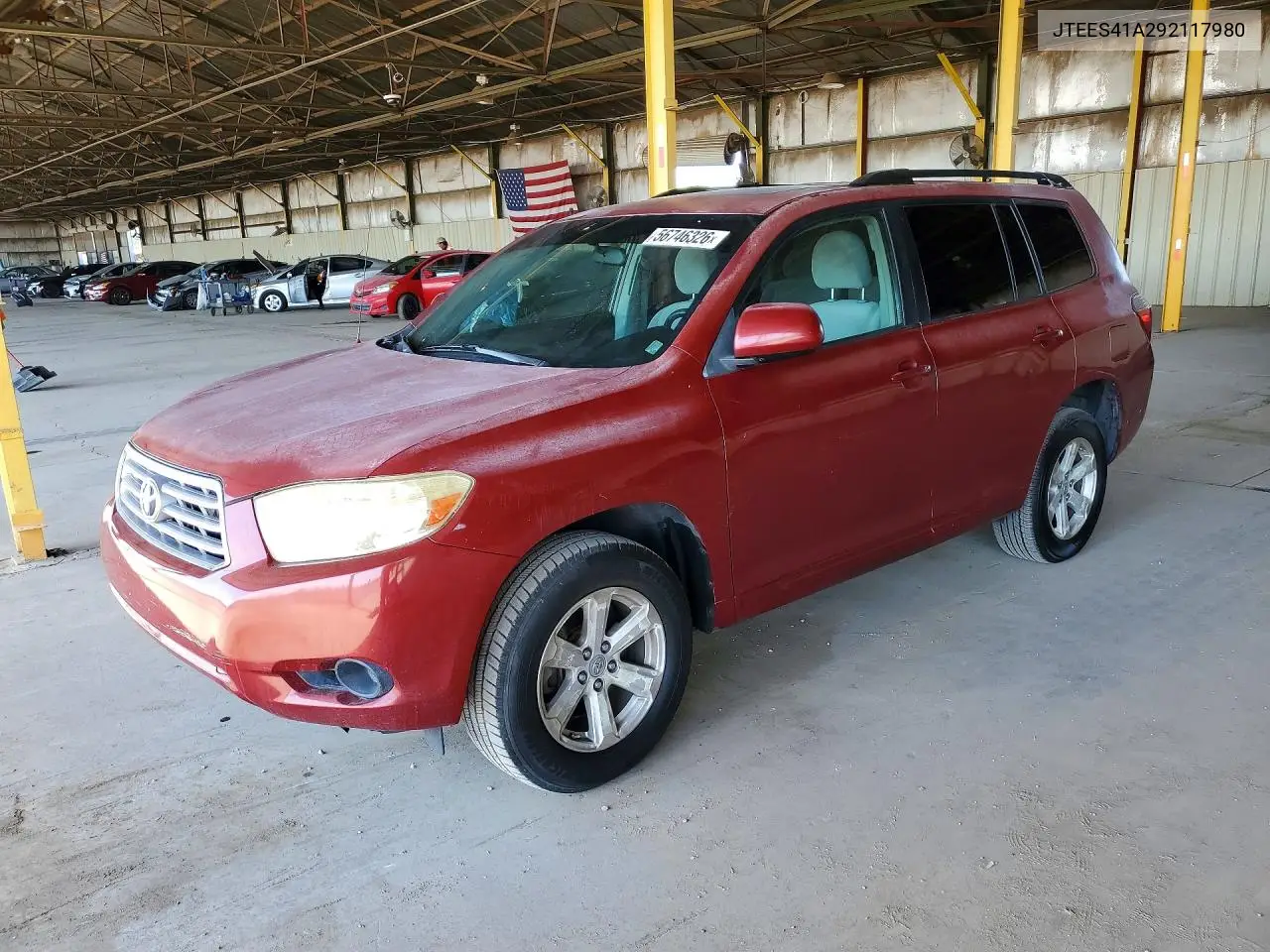 2009 Toyota Highlander Base VIN: JTEES41A292117980 Lot: 56746326