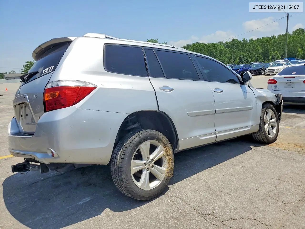 2009 Toyota Highlander Limited VIN: JTEES42A492115467 Lot: 59063606