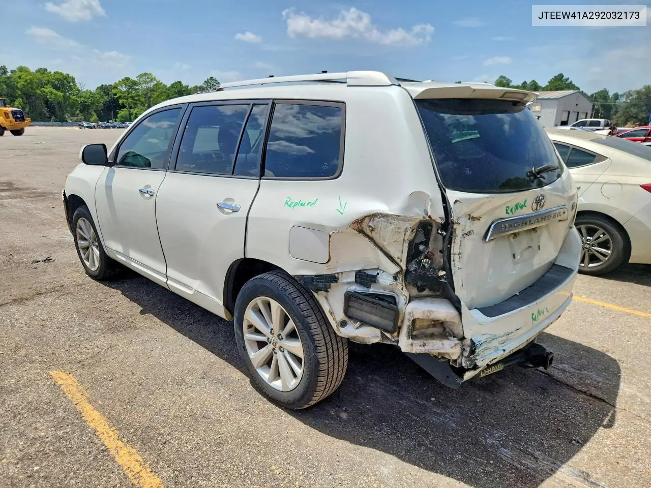 2009 Toyota Highlander Hybrid VIN: JTEEW41A292032173 Lot: 61014076