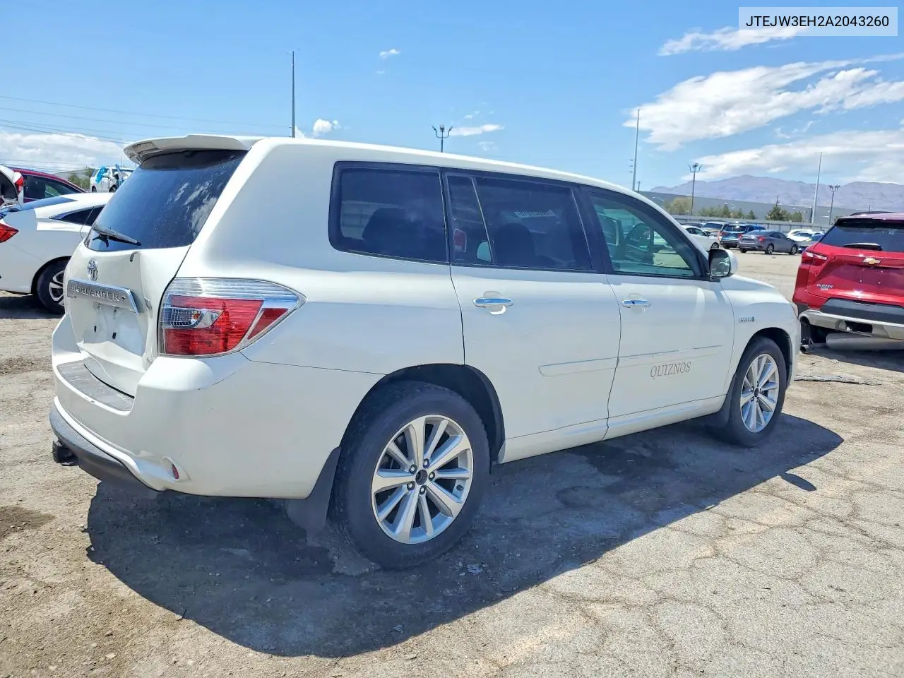 2010 Toyota Highlander Hybrid Limited VIN: JTEJW3EH2A2043260 Lot: 58627516