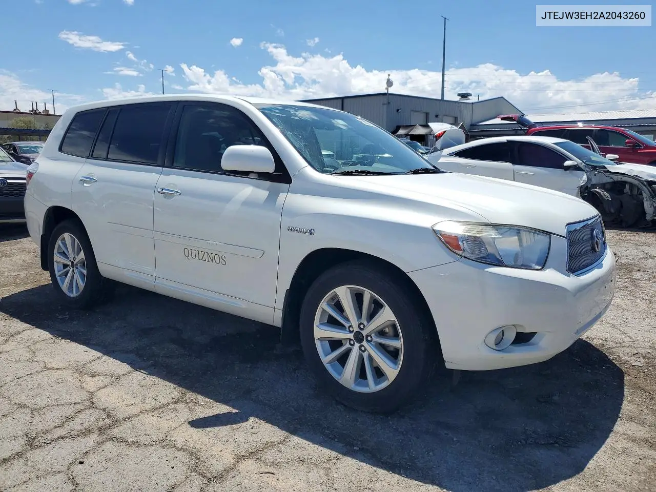 2010 Toyota Highlander Hybrid Limited VIN: JTEJW3EH2A2043260 Lot: 58627516