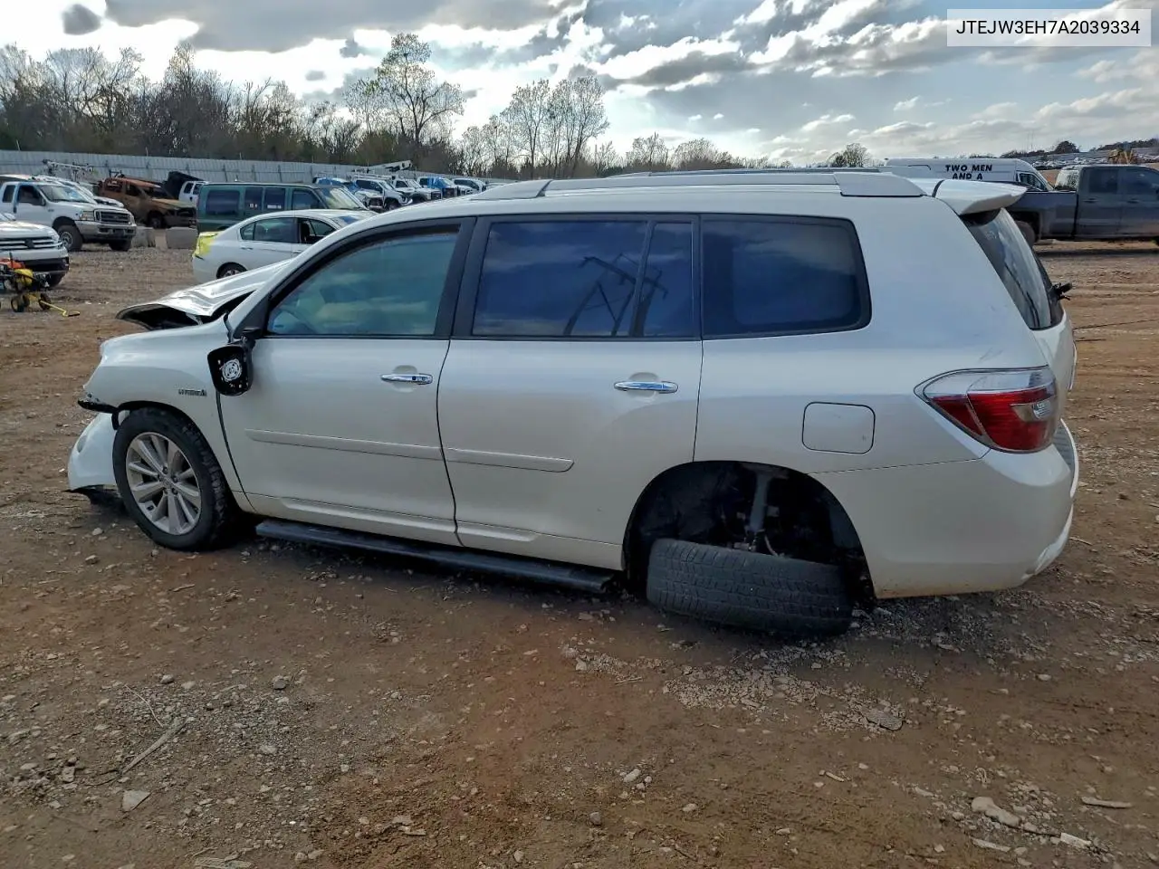 JTEJW3EH7A2039334 2010 Toyota Highlander Hybrid Limited
