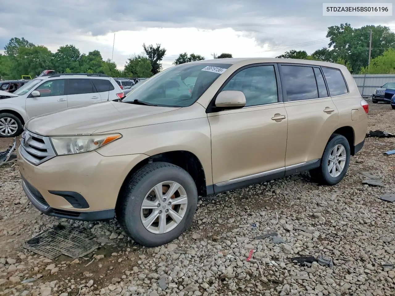2011 Toyota Highlander Base VIN: 5TDZA3EH5BS016196 Lot: 58619156