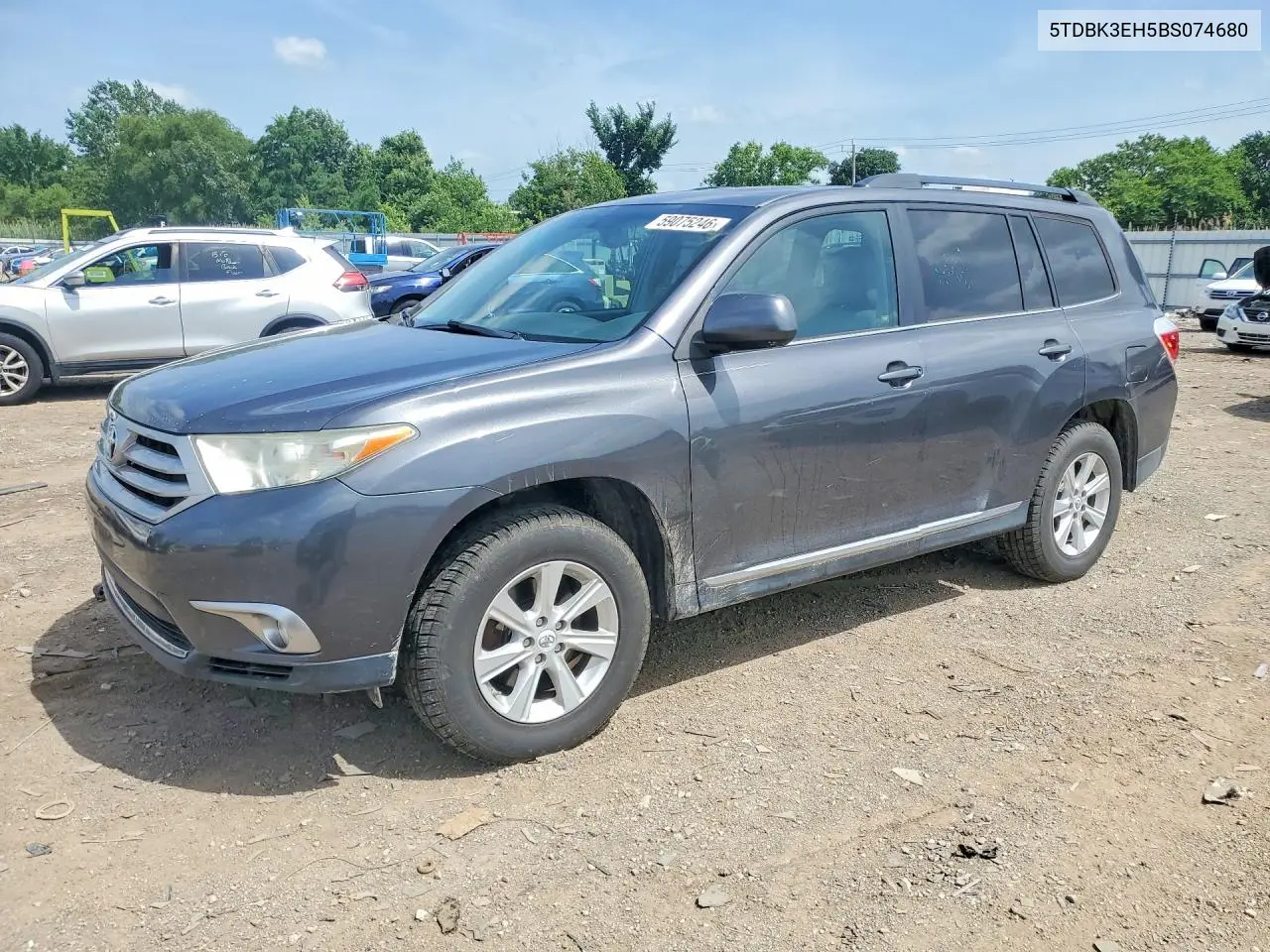 2011 Toyota Highlander Se VIN: 5TDBK3EH5BS074680 Lot: 59075246