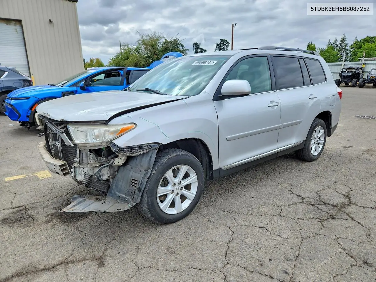 2011 Toyota Highlander Se VIN: 5TDBK3EH5BS087252 Lot: 59599746