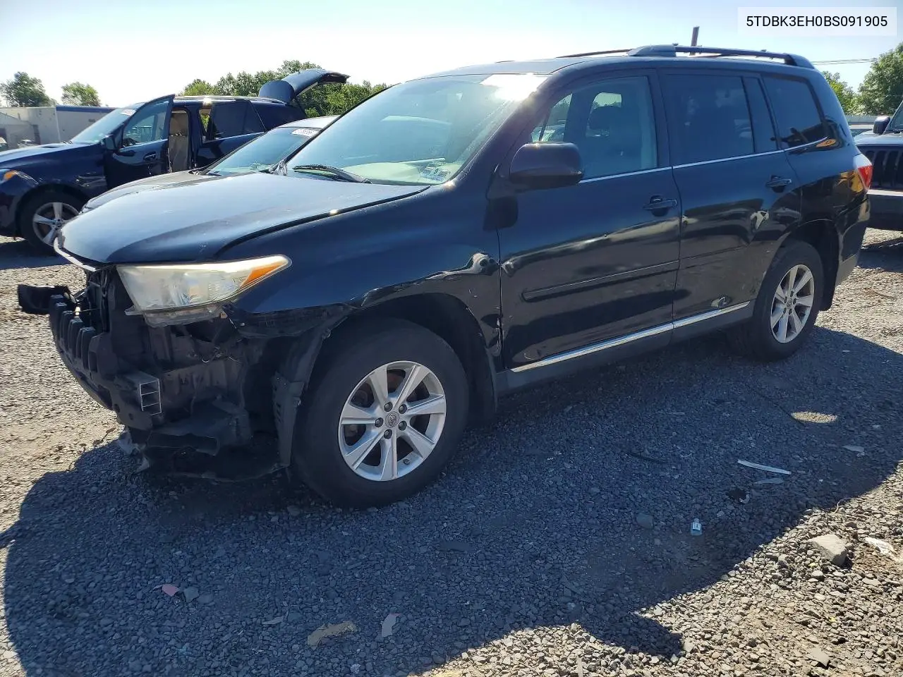 2011 Toyota Highlander Se VIN: 5TDBK3EH0BS091905 Lot: 60880256