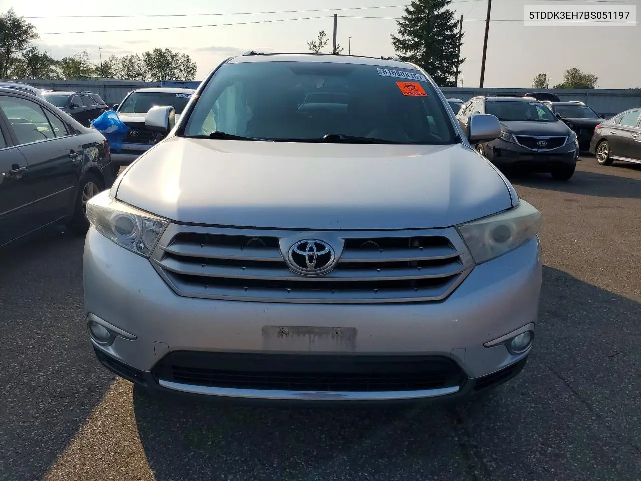 2011 Toyota Highlander Limited VIN: 5TDDK3EH7BS051197 Lot: 61688816
