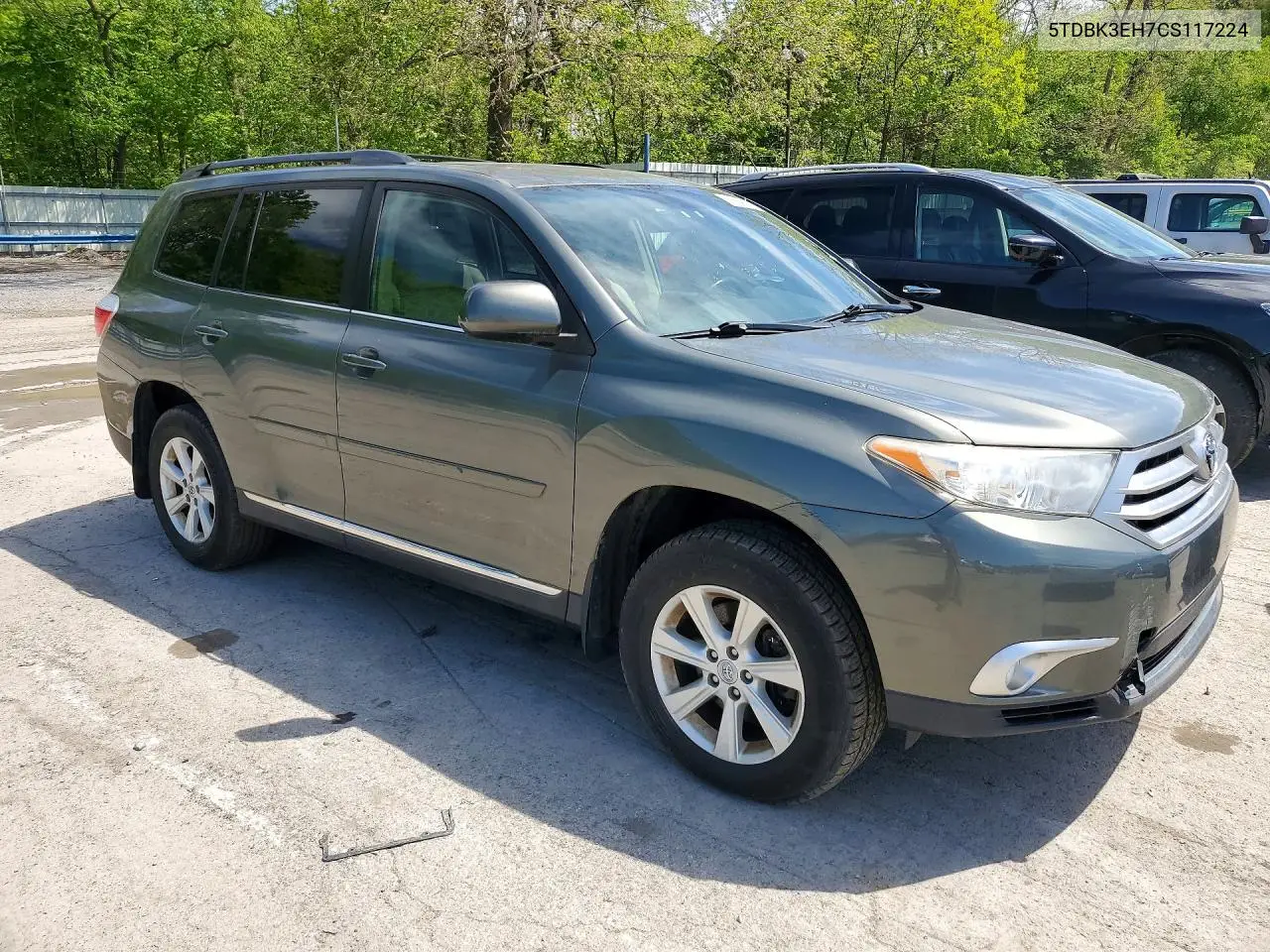 2012 Toyota Highlander Se VIN: 5TDBK3EH7CS117224 Lot: 53884016