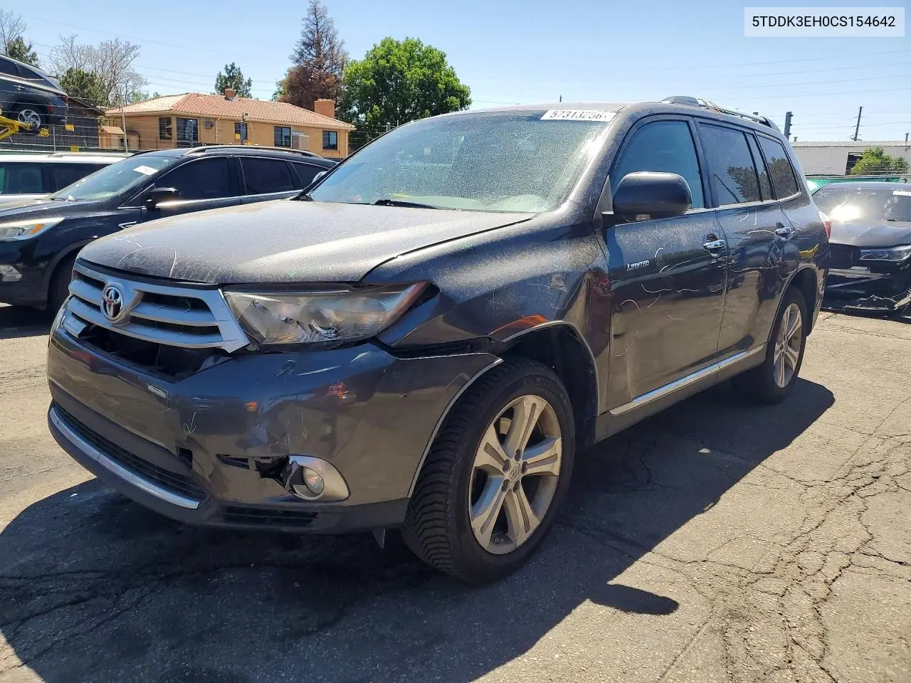 2012 Toyota Highlander Limited VIN: 5TDDK3EH0CS154642 Lot: 57313256
