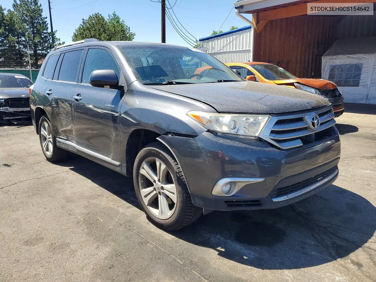 2012 Toyota Highlander Limited VIN: 5TDDK3EH0CS154642 Lot: 57313256