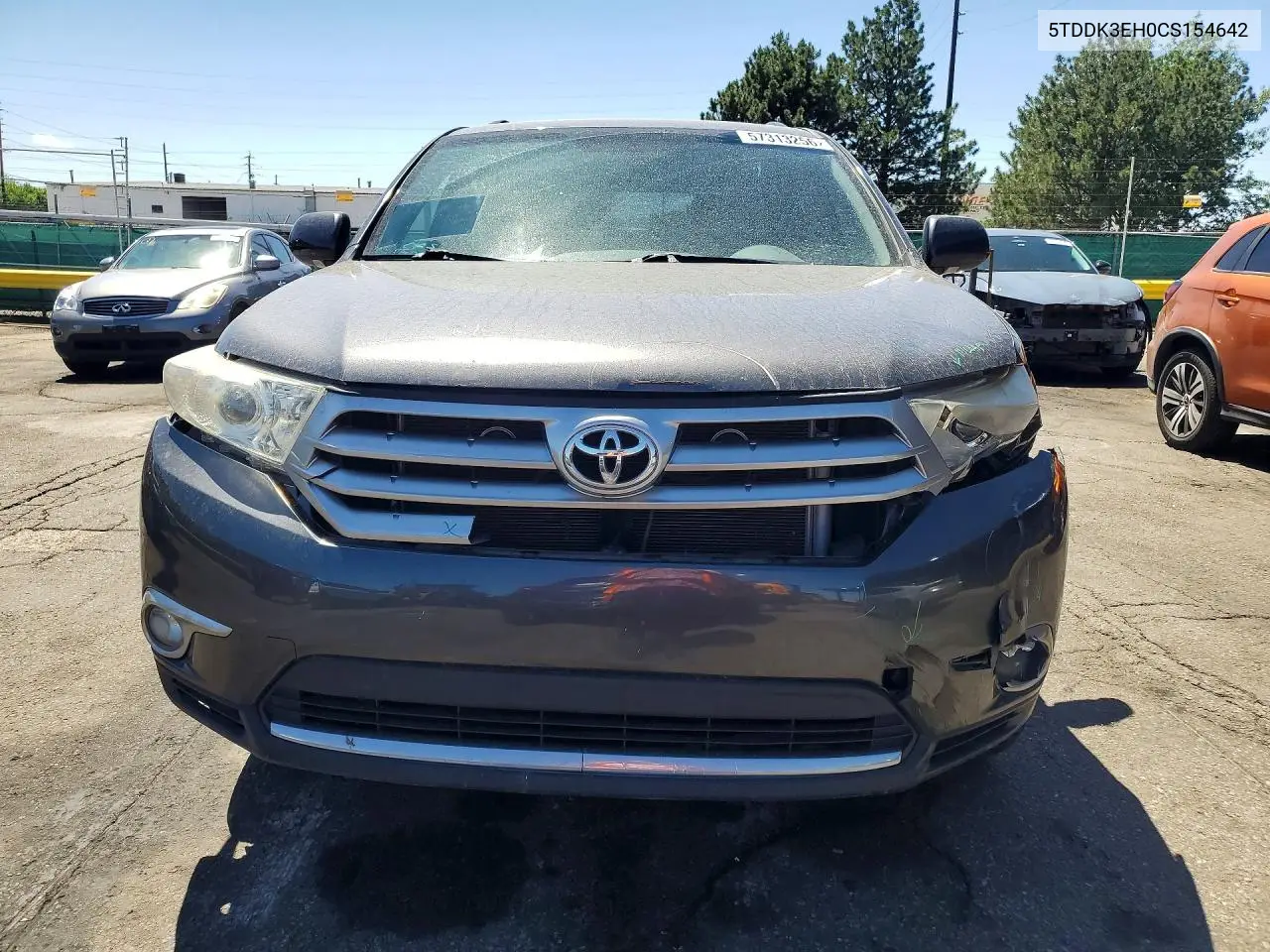 2012 Toyota Highlander Limited VIN: 5TDDK3EH0CS154642 Lot: 57313256