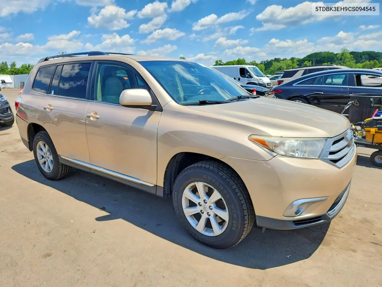 2012 Toyota Highlander Base VIN: 5TDBK3EH9CS094545 Lot: 57629076