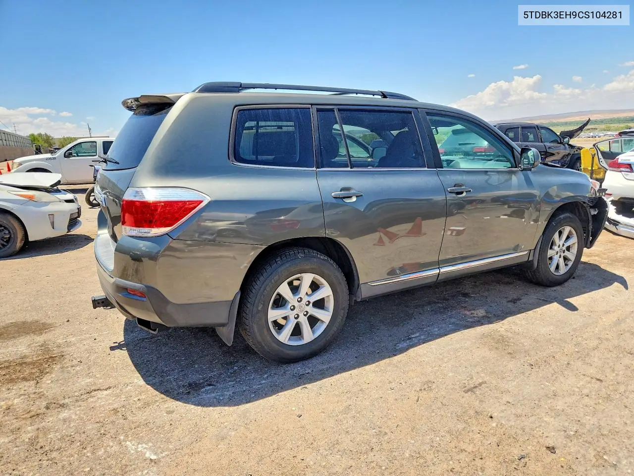 2012 Toyota Highlander Base VIN: 5TDBK3EH9CS104281 Lot: 61231966