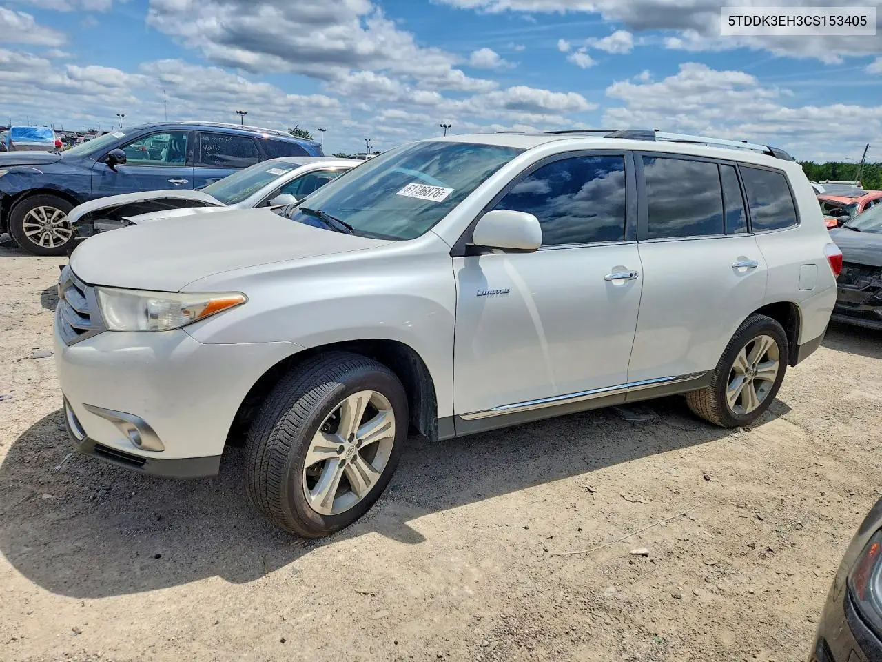 2012 Toyota Highlander Limited VIN: 5TDDK3EH3CS153405 Lot: 61736876