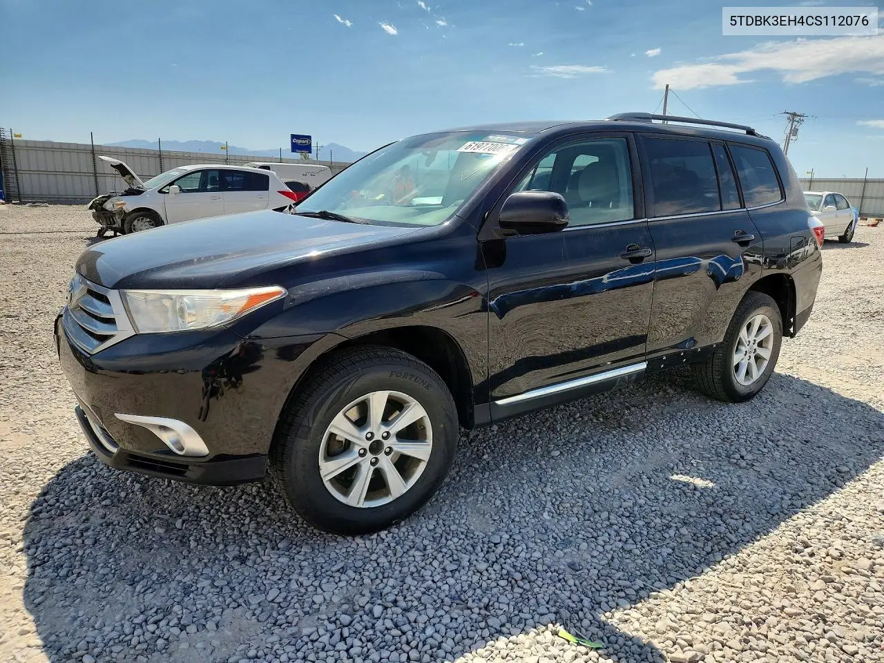 2012 Toyota Highlander Base VIN: 5TDBK3EH4CS112076 Lot: 61977006