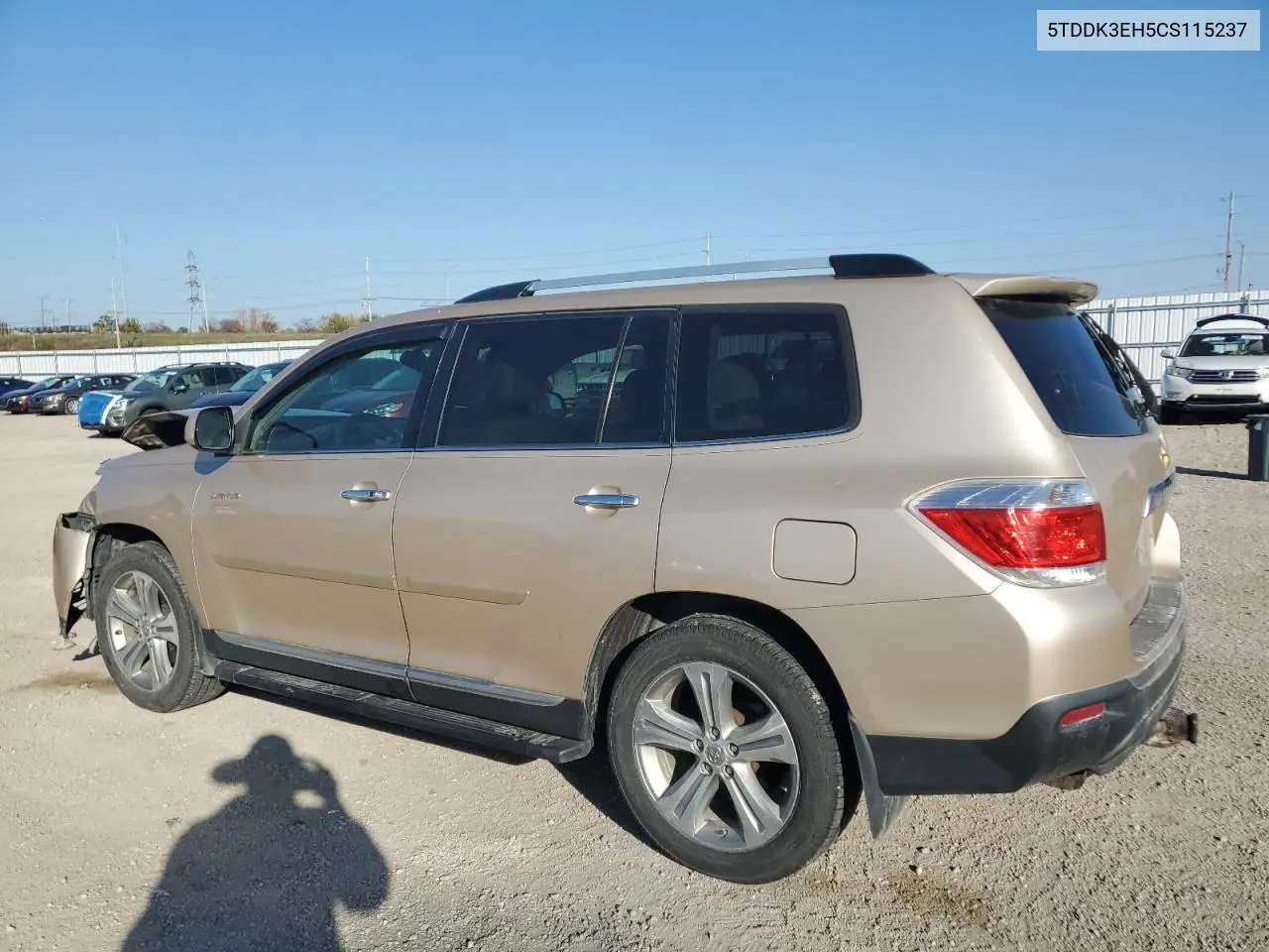5TDDK3EH5CS115237 2012 Toyota Highlander Limited