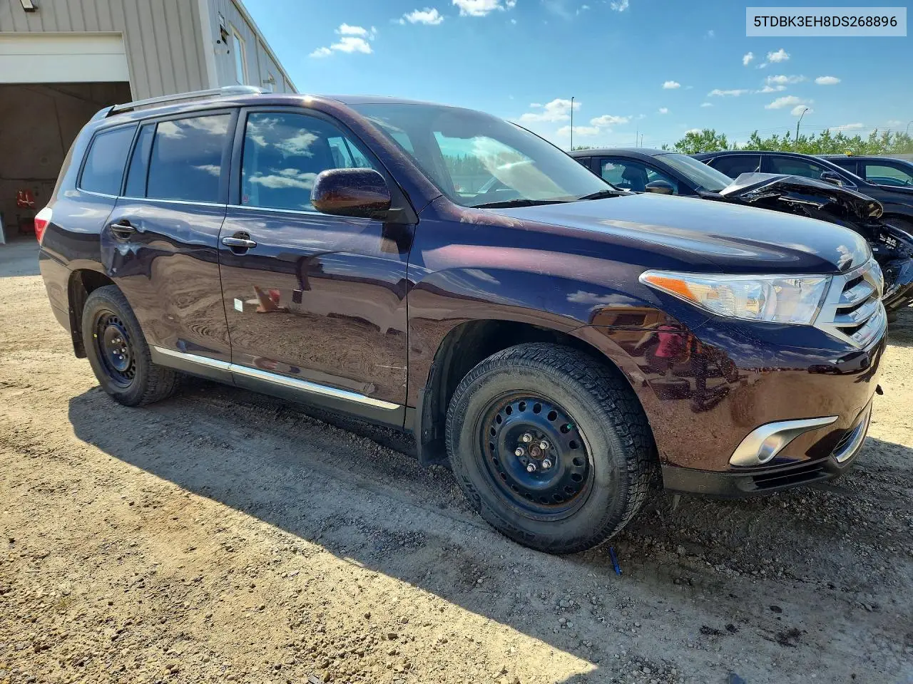 2013 Toyota Highlander Base VIN: 5TDBK3EH8DS268896 Lot: 57838426