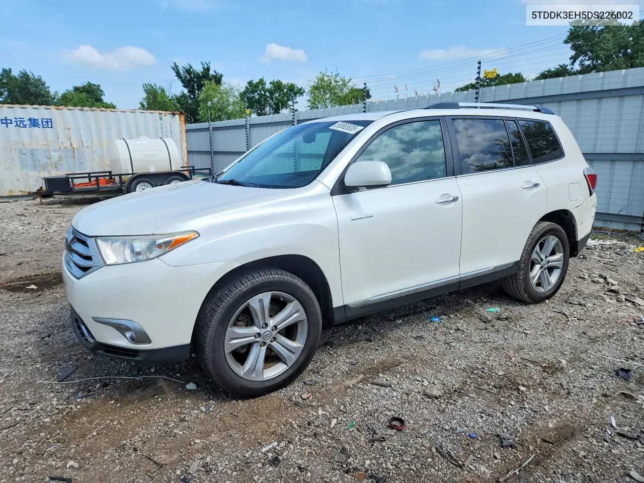 2013 Toyota Highlander Limited VIN: 5TDDK3EH5DS226002 Lot: 58883836