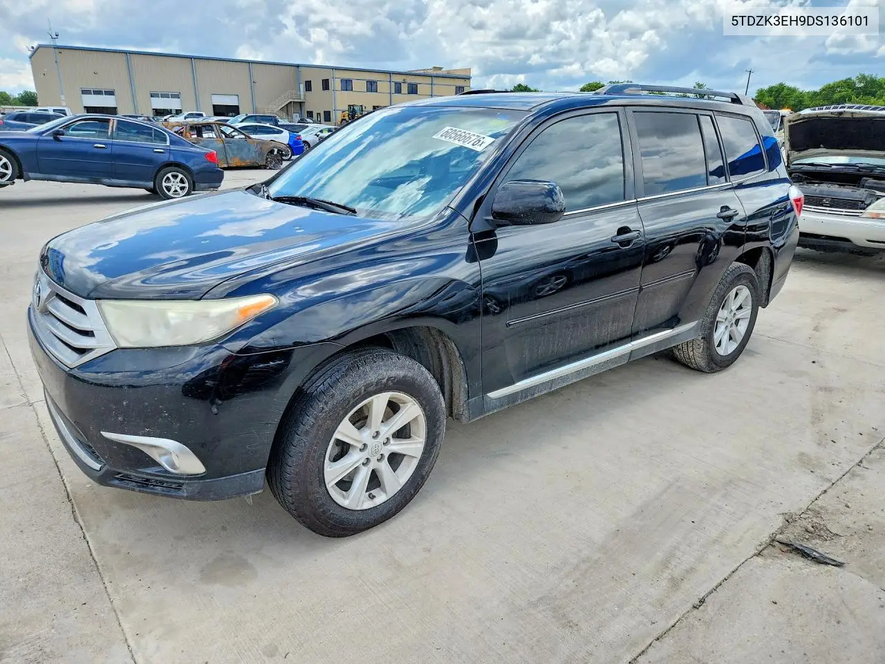 2013 Toyota Highlander Se VIN: 5TDZK3EH9DS136101 Lot: 60566676