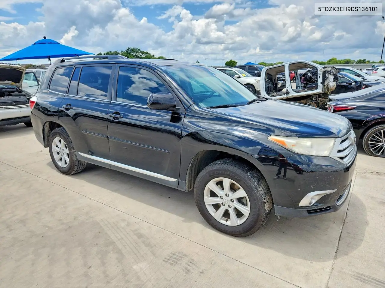 2013 Toyota Highlander Se VIN: 5TDZK3EH9DS136101 Lot: 60566676