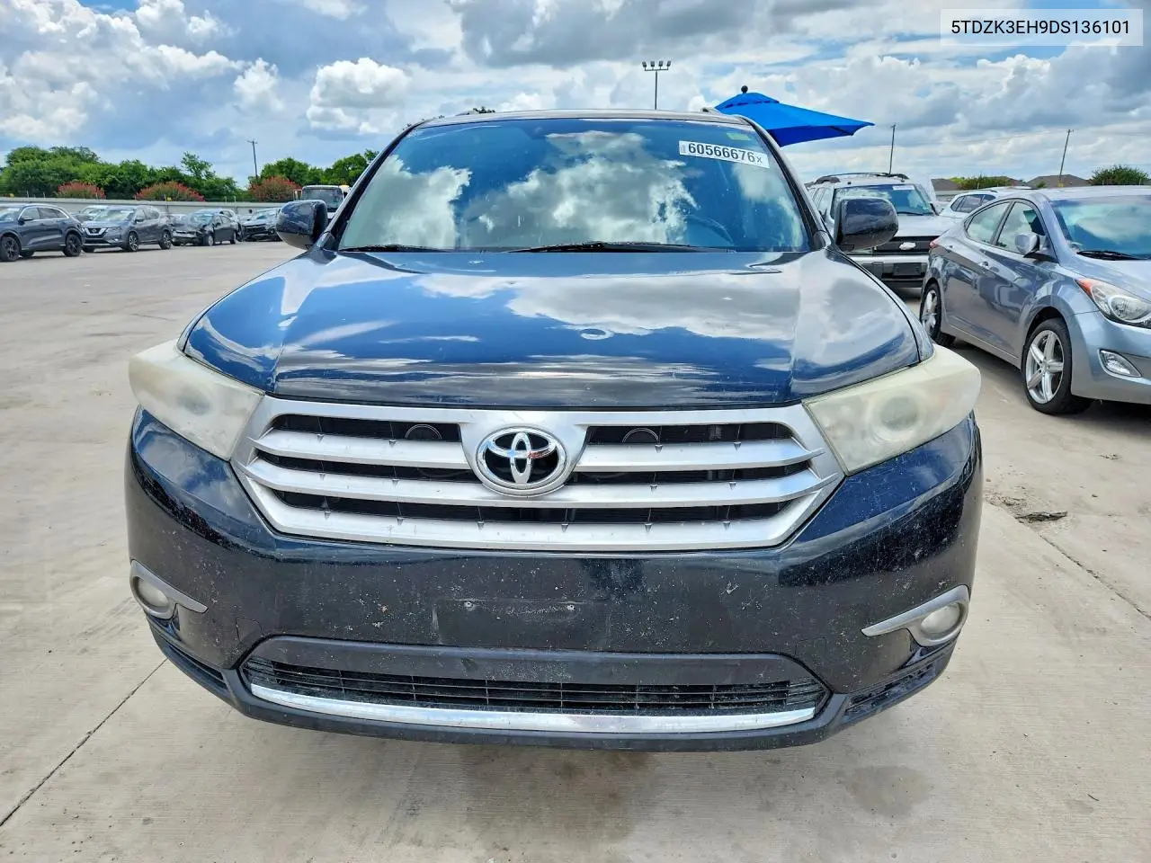 2013 Toyota Highlander Se VIN: 5TDZK3EH9DS136101 Lot: 60566676
