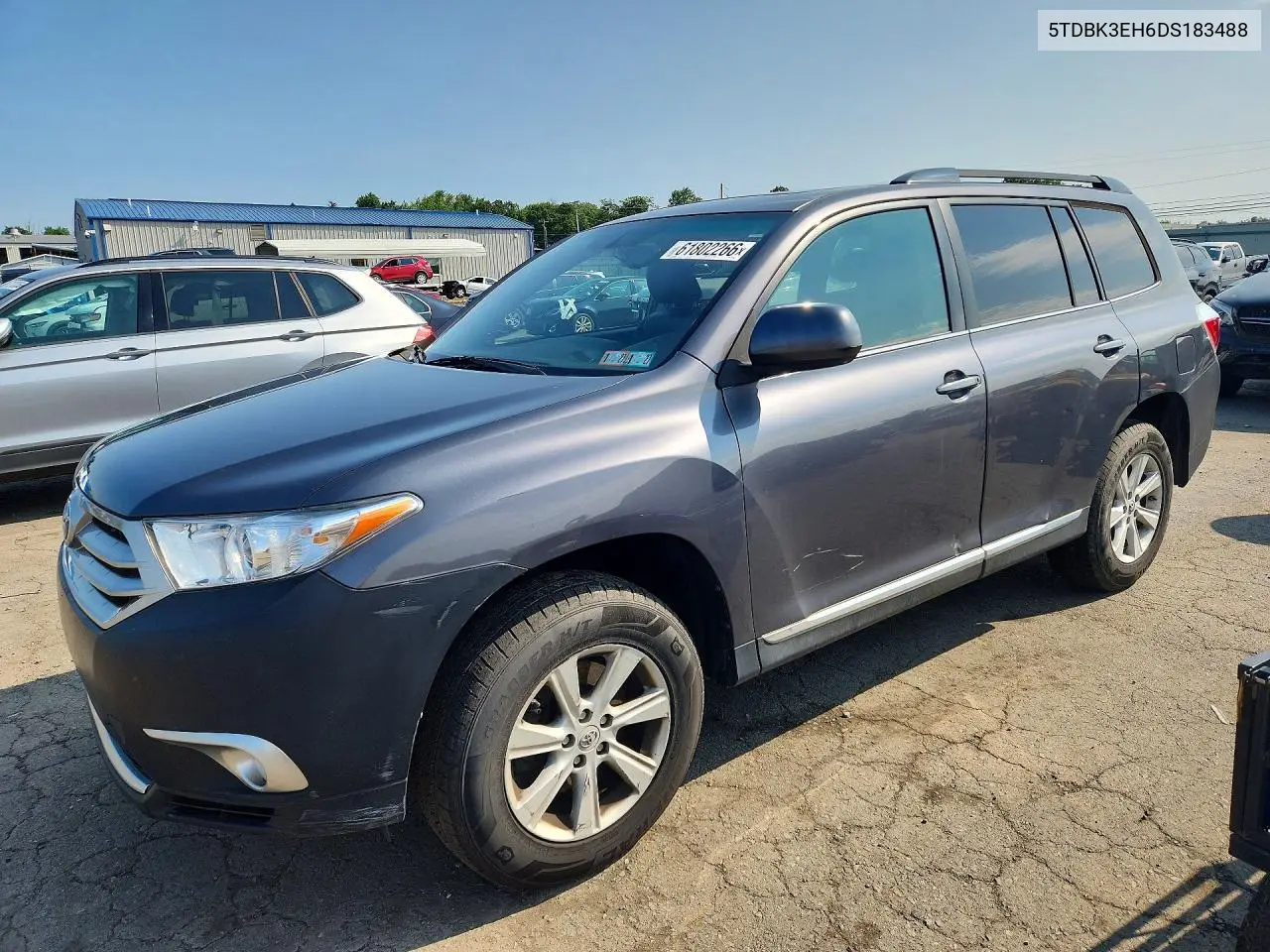 2013 Toyota Highlander Se VIN: 5TDBK3EH6DS183488 Lot: 61802266