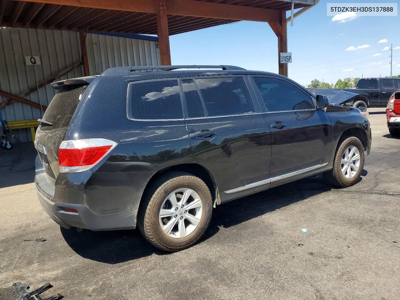 2013 Toyota Highlander Se VIN: 5TDZK3EH3DS137888 Lot: 61805386