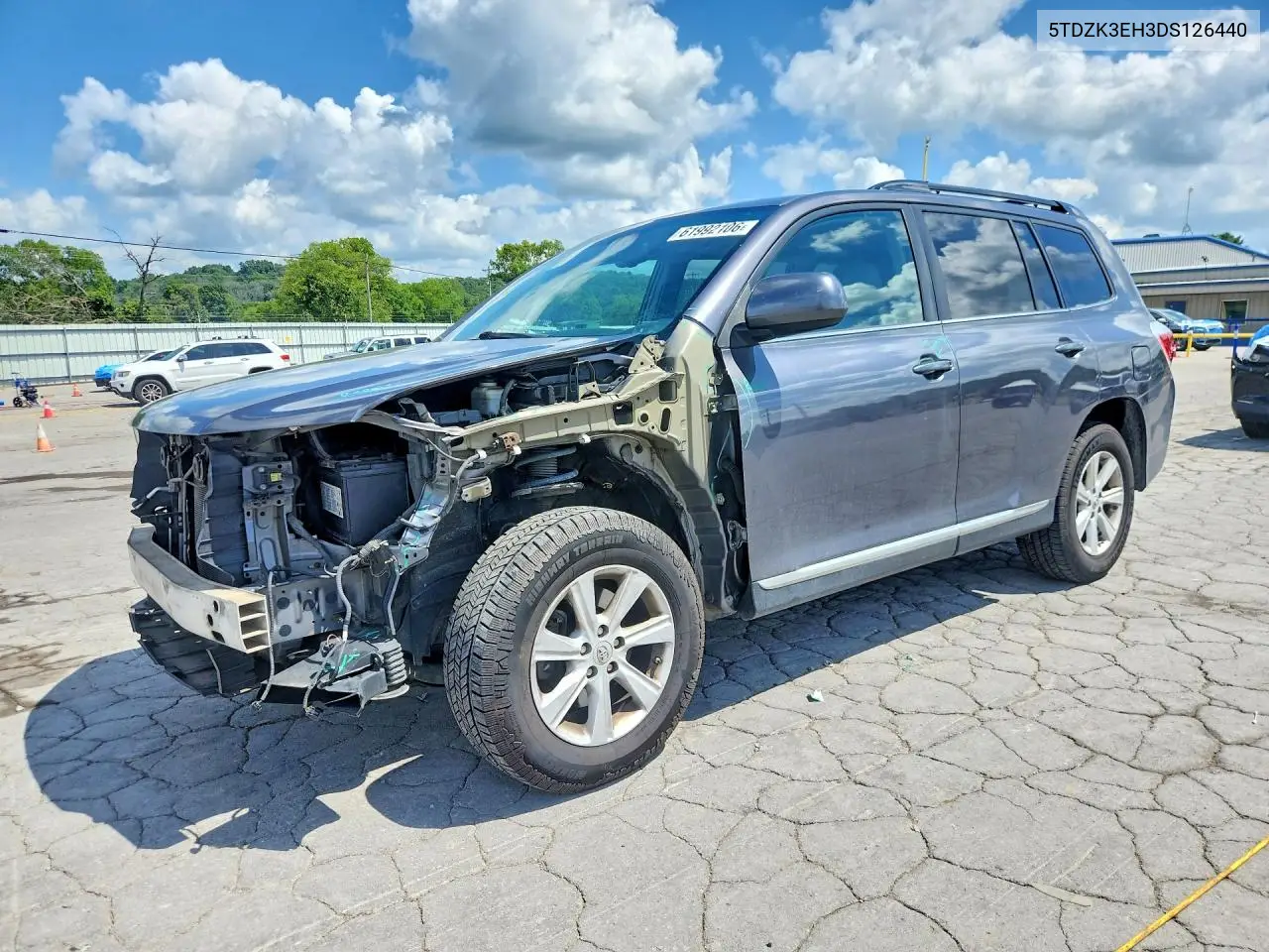 2013 Toyota Highlander Se VIN: 5TDZK3EH3DS126440 Lot: 61992106