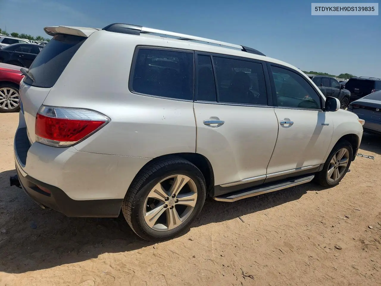 2013 Toyota Highlander Limited VIN: 5TDYK3EH9DS139835 Lot: 62281366