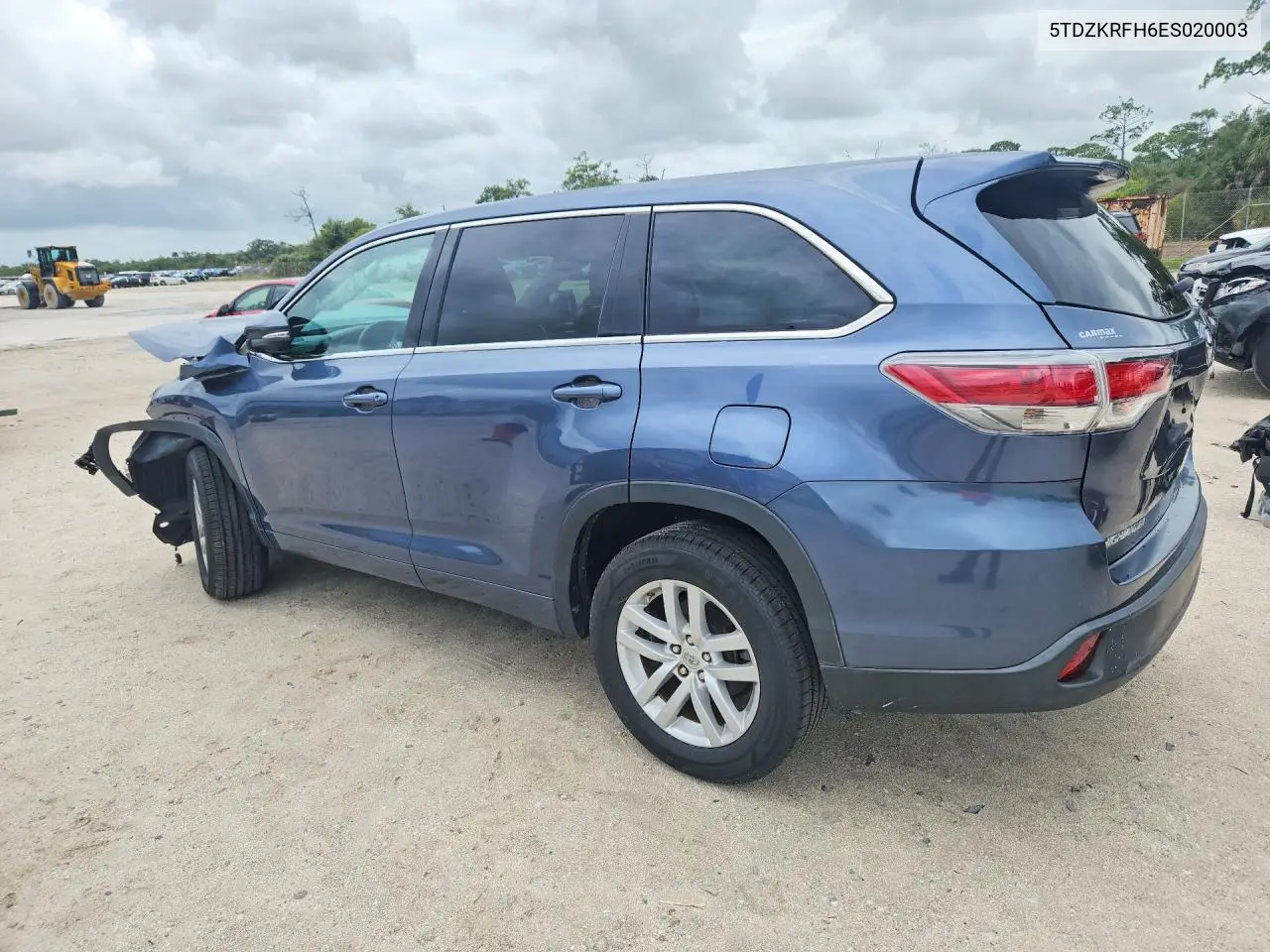 2014 Toyota Highlander Le VIN: 5TDZKRFH6ES020003 Lot: 55881576