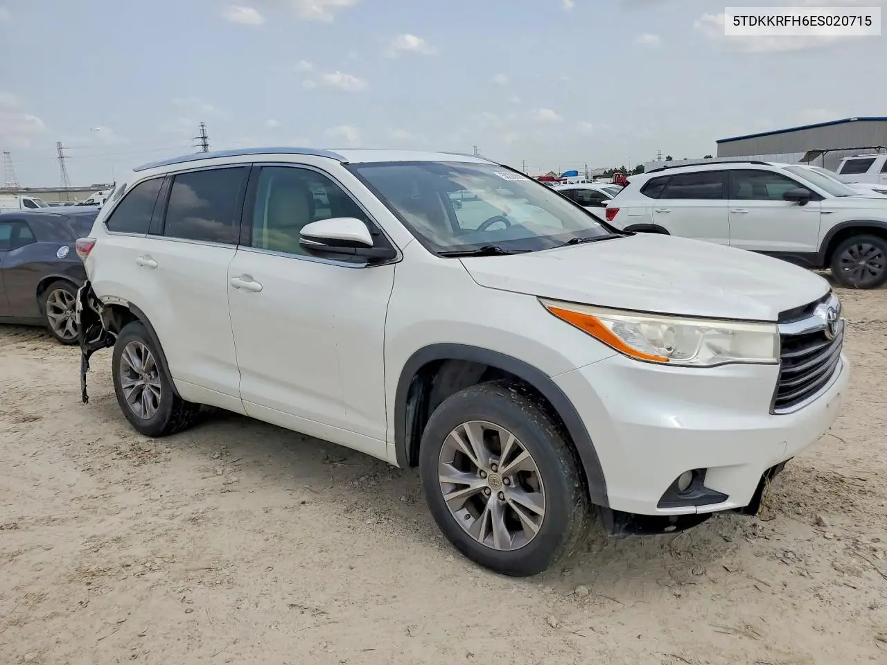 2014 Toyota Highlander Xle VIN: 5TDKKRFH6ES020715 Lot: 58298856