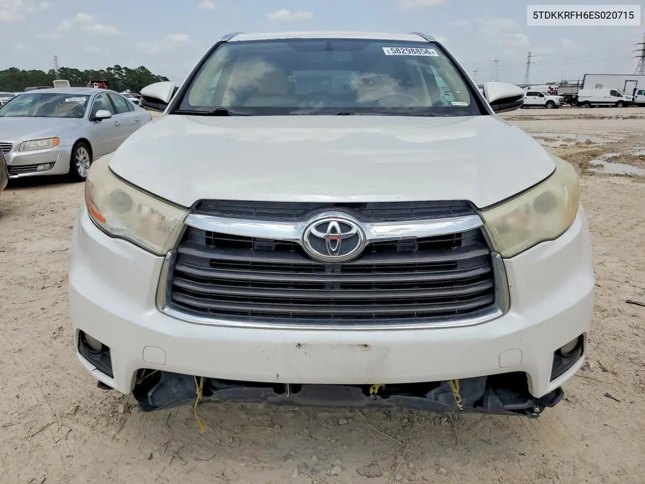 2014 Toyota Highlander Xle VIN: 5TDKKRFH6ES020715 Lot: 58298856